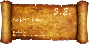 Sajó Emma névjegykártya