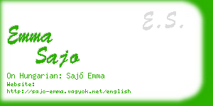 emma sajo business card
